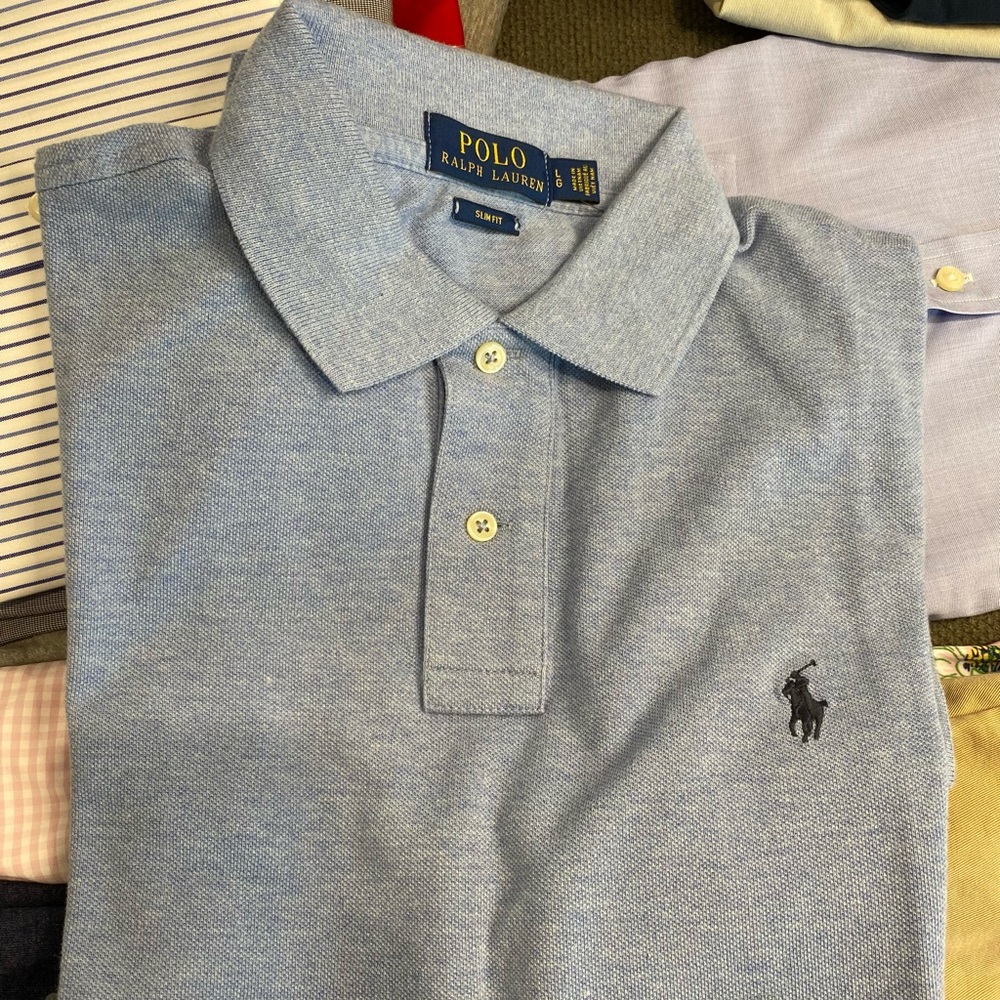 Polo Ralph Lauren Gray Blue Polo shirt Large